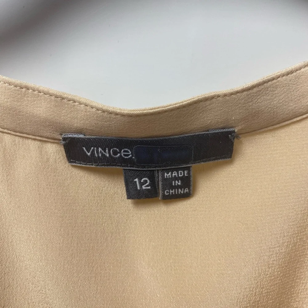 Vince Peachy Split-Neck Long-Sleeve Silk Blouse - Picture 4 of 6